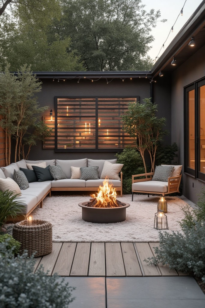 Contemporary Fire Pit Lounge