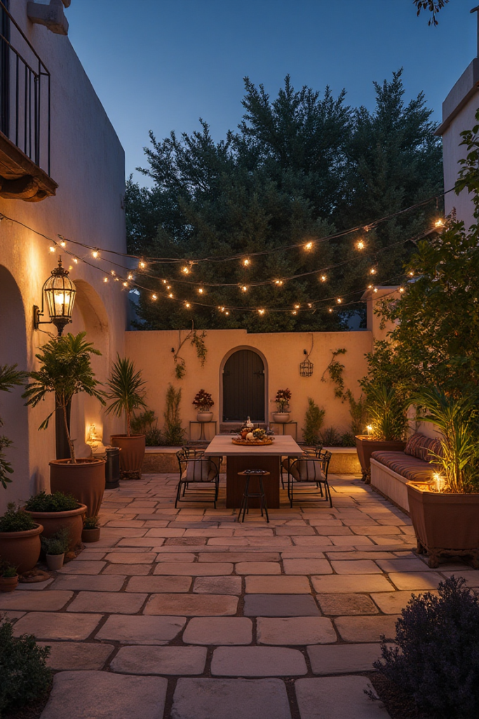 Mediterranean Courtyard Dining