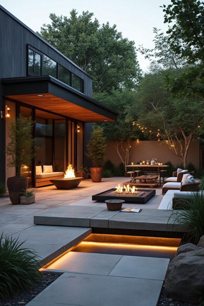 Contemporary Fire Garden